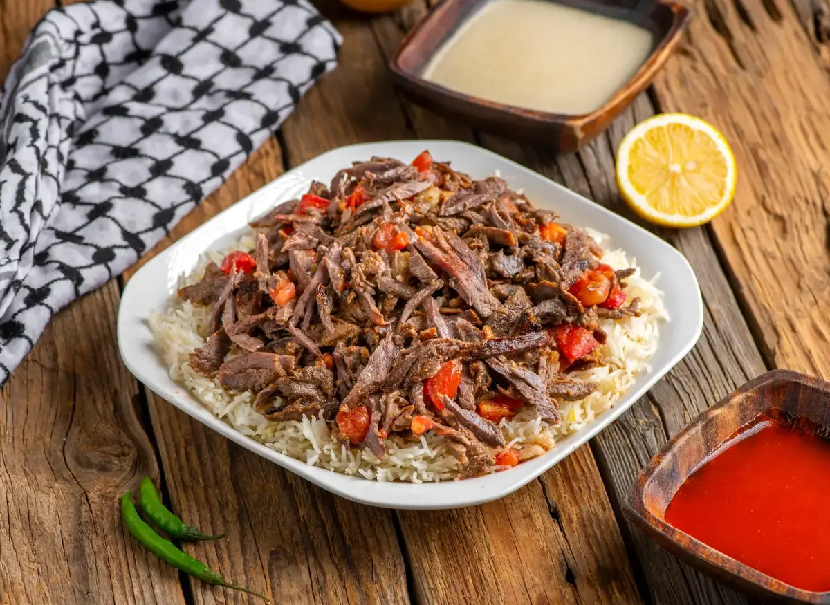 شاورما عراقية مع الأرز
